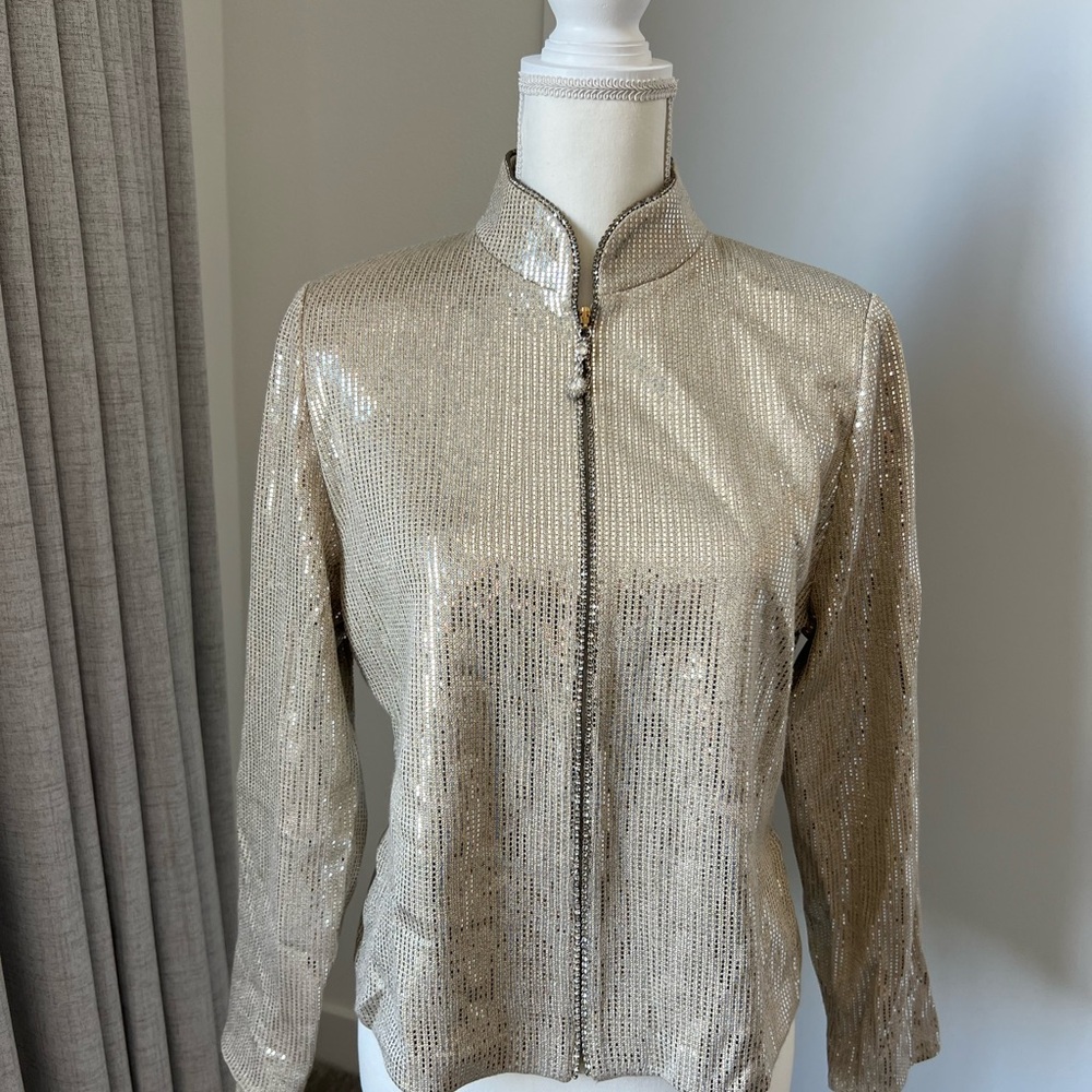 St. John Gold Knit Evening Jacket